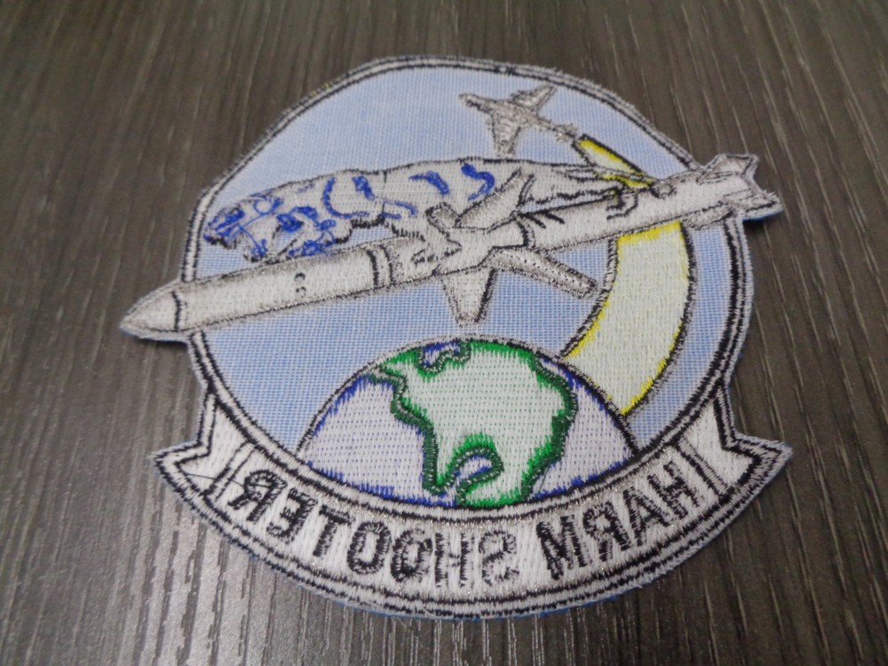 NAVY AGM-88 MISSILE HARM SHOOTER EMBROIDERED JACKET PATCH 5"