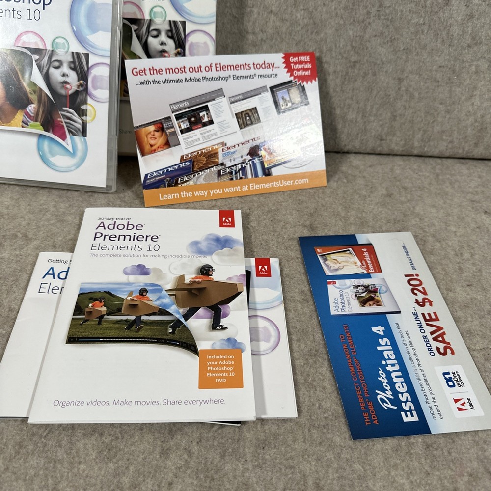 Adobe Photoshop Elements 10 PC / Mac OS (No Code)