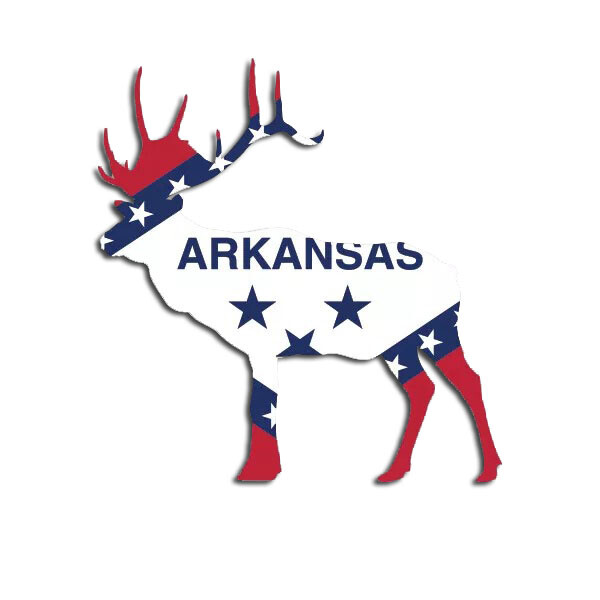Arkansas Deer Shaped Flag Sticker