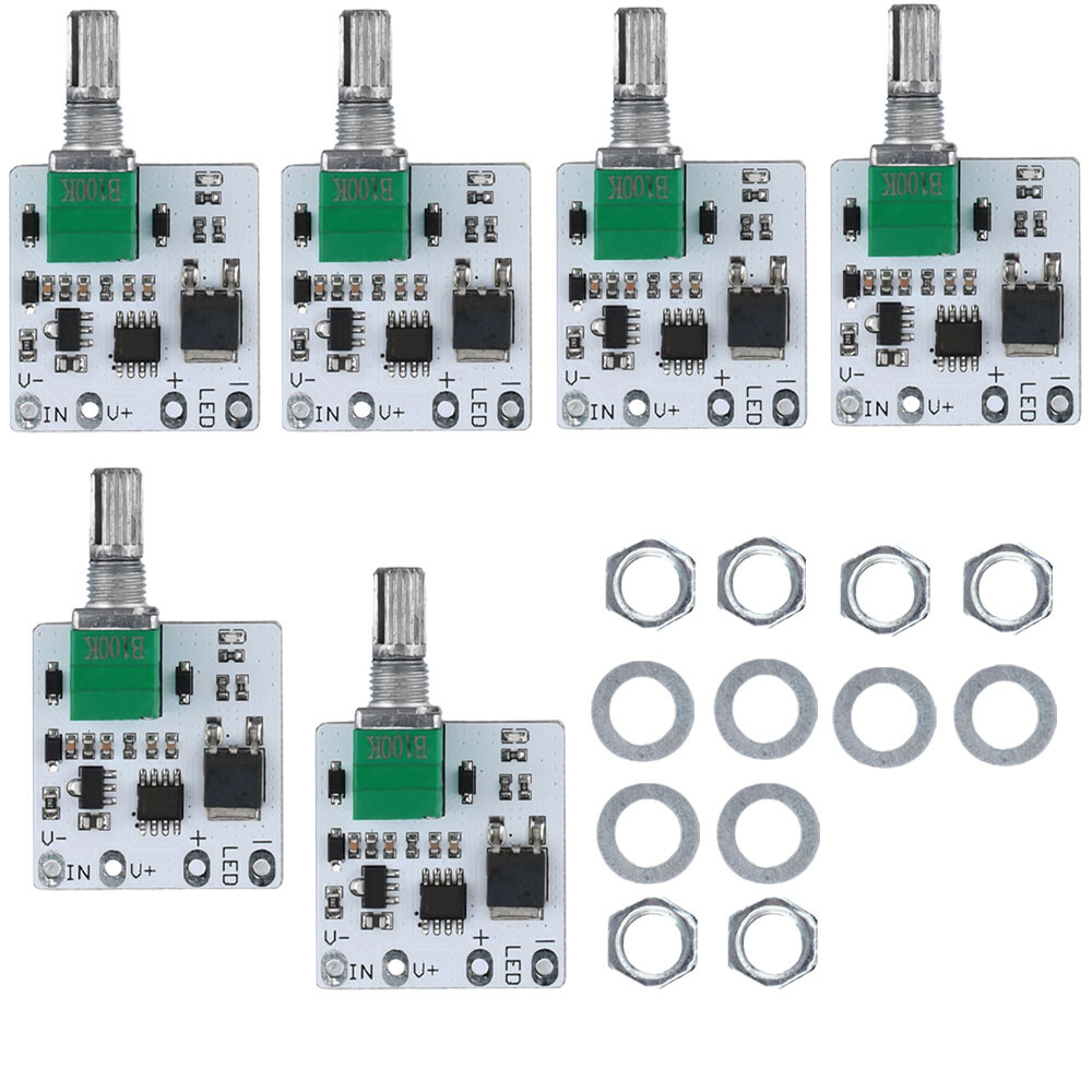 2/4/6x LED Mini Dimmer Constant Voltage Modules Stepless Knob Potentiometer DIY