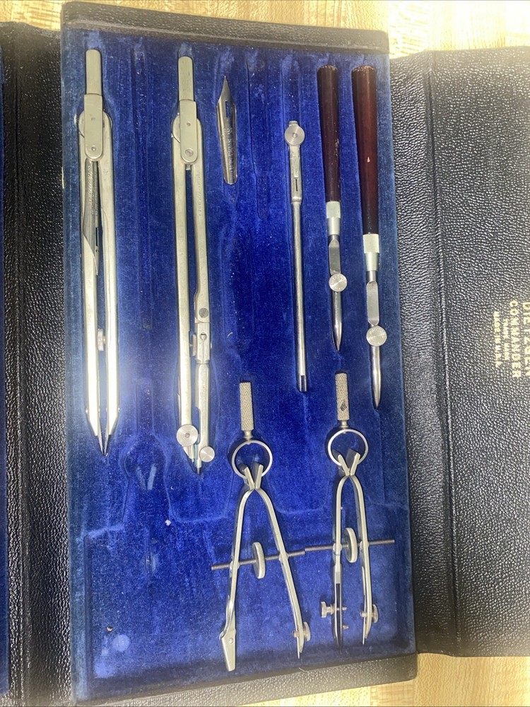 Vintage Dietzgen Commander Mechanical Drafting/Drawing Instrument Set Case