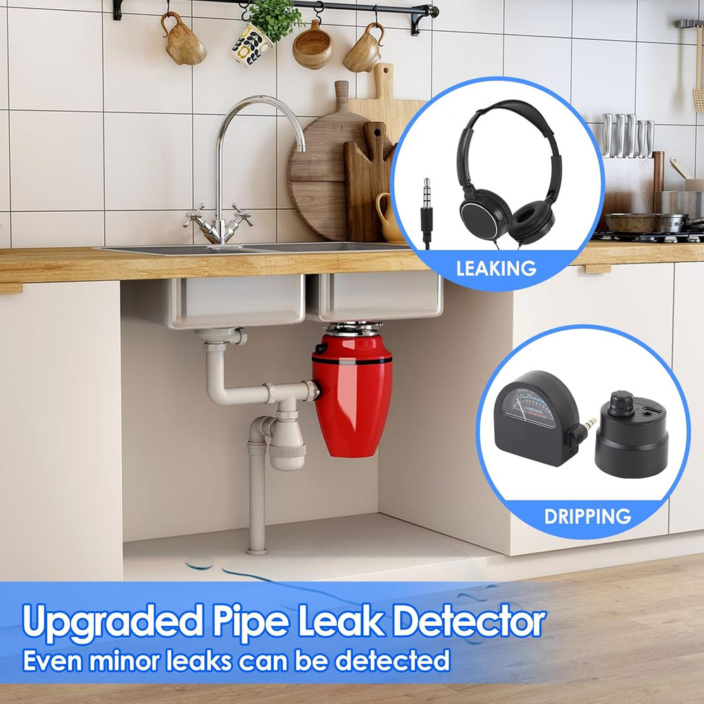 Water Leak Detector, Pipe Detector with Table Header, 13000X Sound Amplification