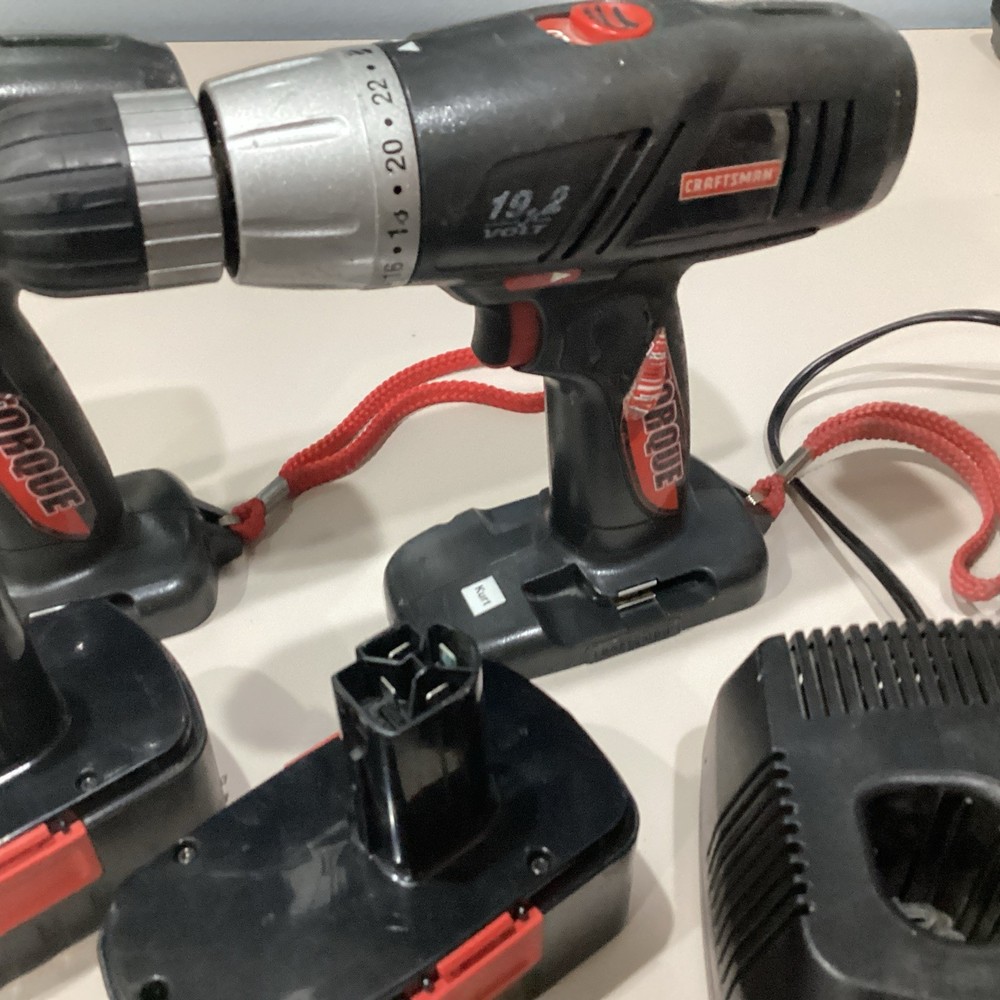 Craftsman Power Tools, untested includes,2 drills,light,2 batteries,2 chargers
