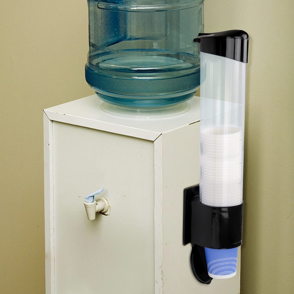 Cup Dispenser, Water Cooler Pull Type Cup Holder Fits 5oz - 7oz Cone or Flat