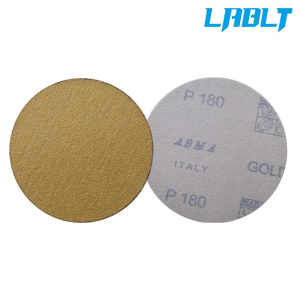 LABLT 100 Pcs 5" 180 Grit Disc Hook Loop Pads Sanding Discs Flocking NO-Hole