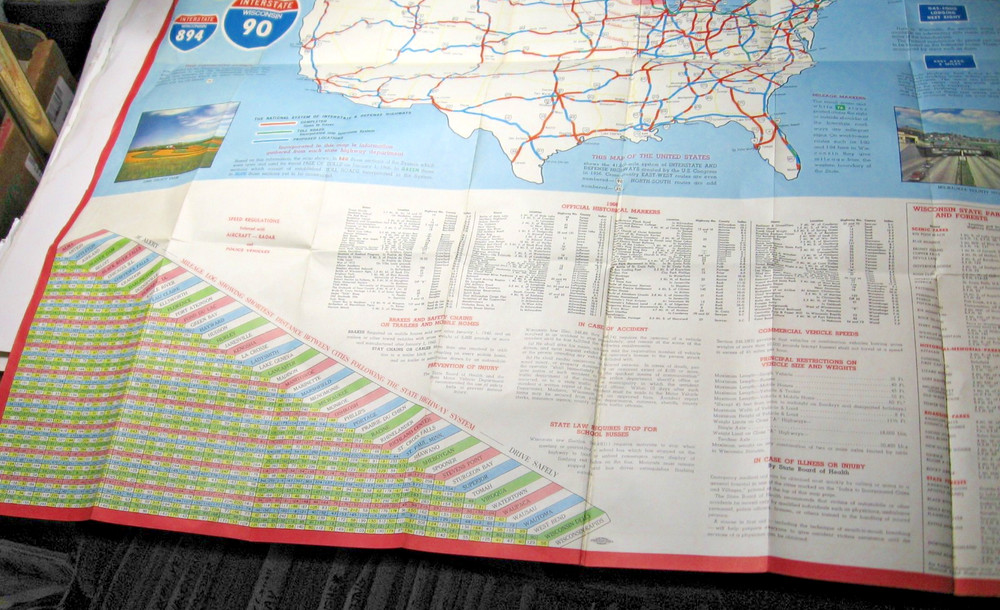 1966 Wisconsin Highway Map