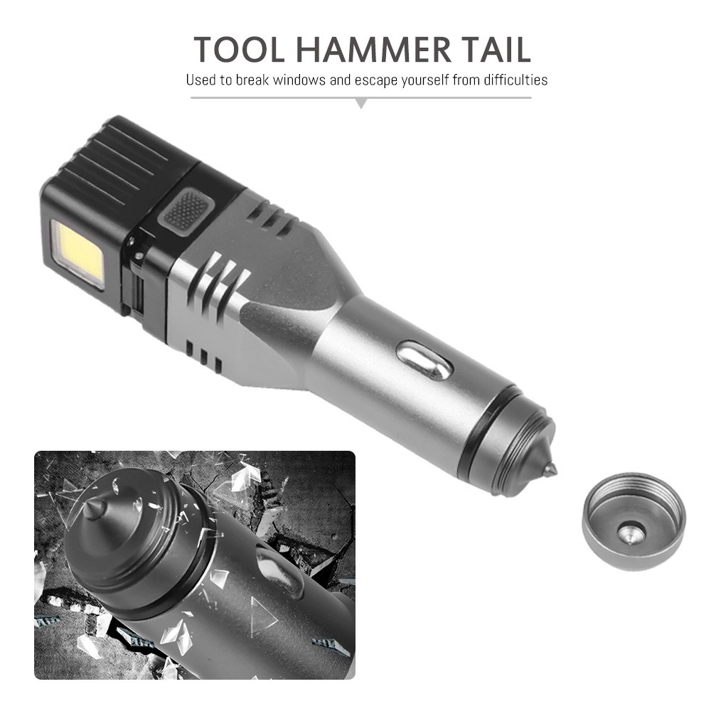 Portable XPG LED Car Cigarette Flashlight Rechargeable Light With USB Cable