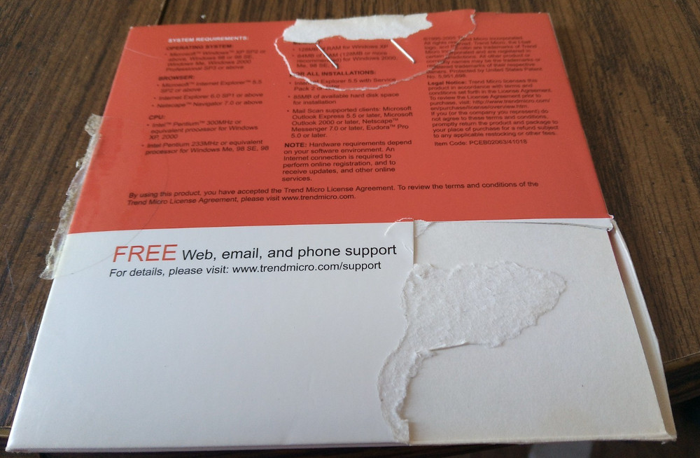 PC-cillin Antivirus 11 Security Software Trend Micro Windows XP