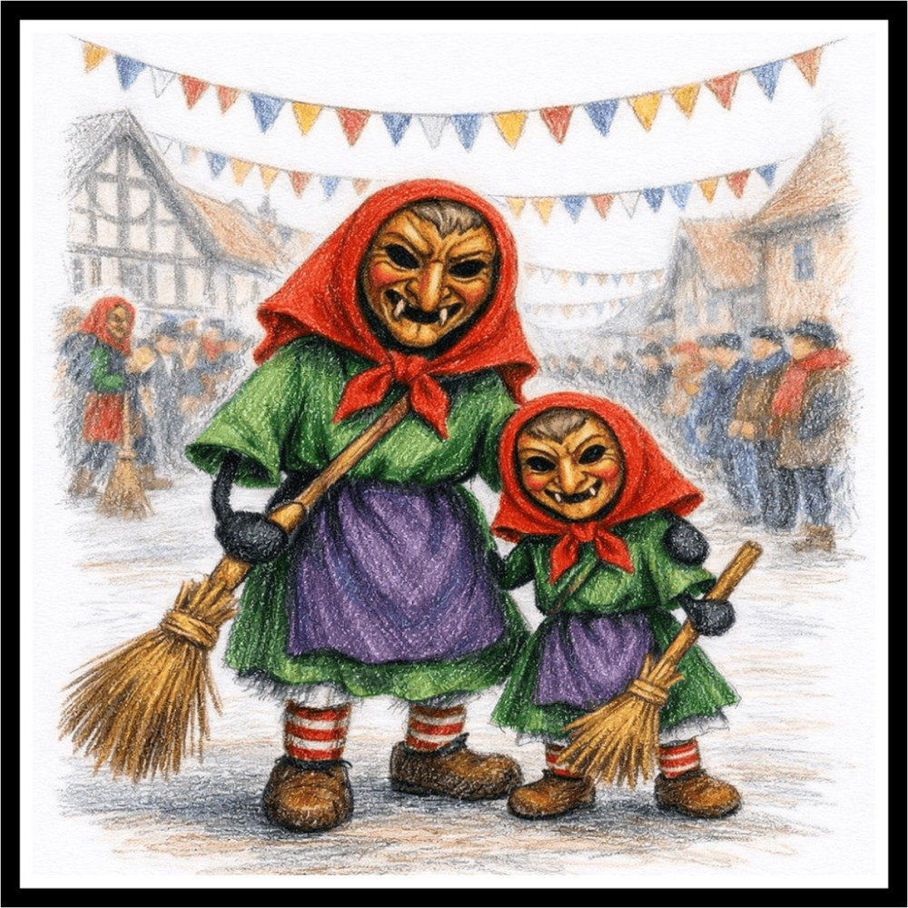 30 Custom Carnival Witches Personalized Address Labels