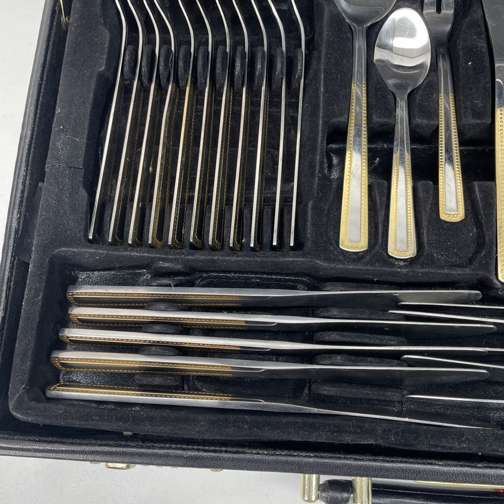 Solingen Silverware Germany 18/10 66 Piece Dinnerware Plus Case Incomplete