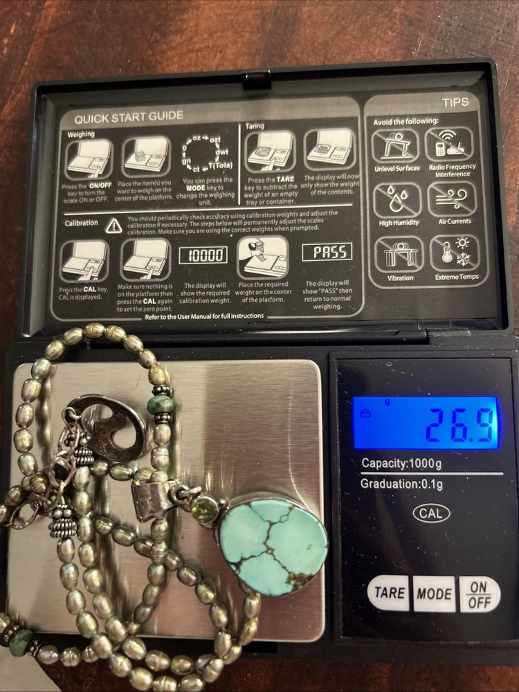 Turquoise Sterling Silver Necklace MJ