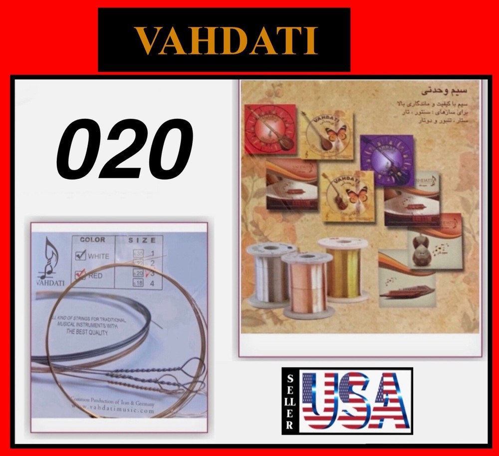 4 STRING 020, Gold-Silver, Ready to Use, Setar String, Taar String,Tanbor String