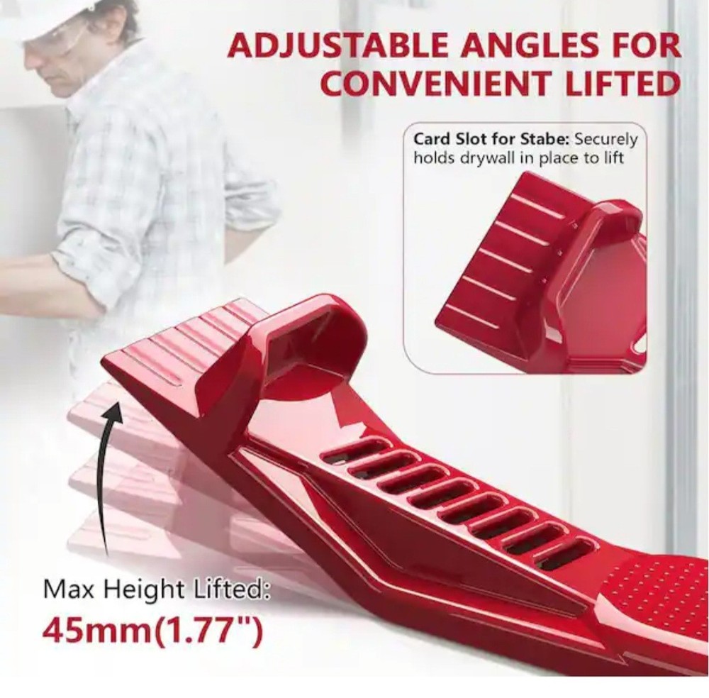 B6) Calvava Sheetwall Drywall Lifter Kicker, Rasp 2-Pack Panel Hoist