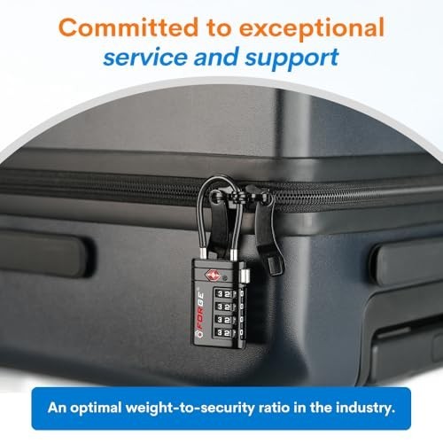 TSA Approved 4-Digit Combination Luggage Locks with Open Alert Indicator - 4 Pac