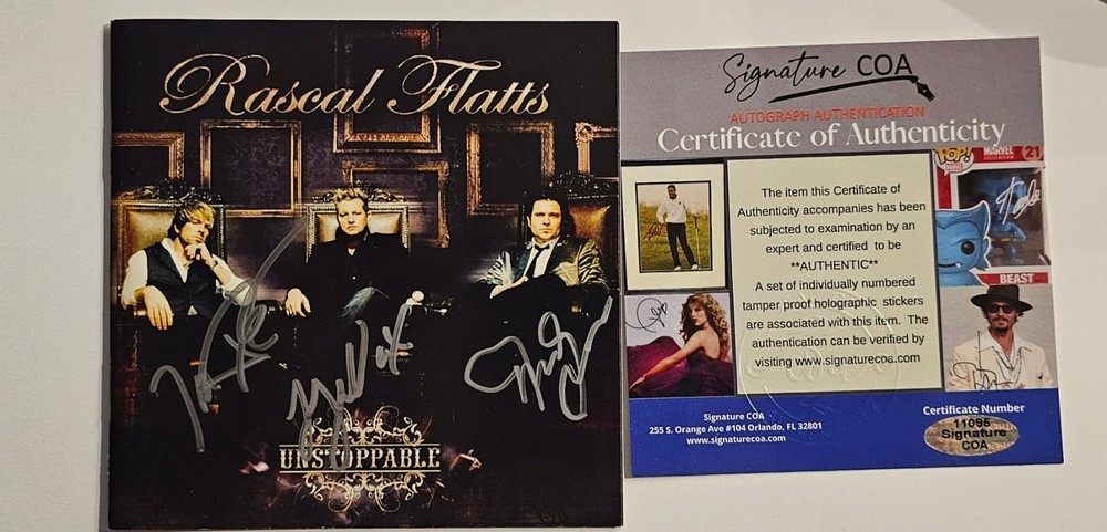 Rascal Flats Band signed autographed Unstoppable CD COA