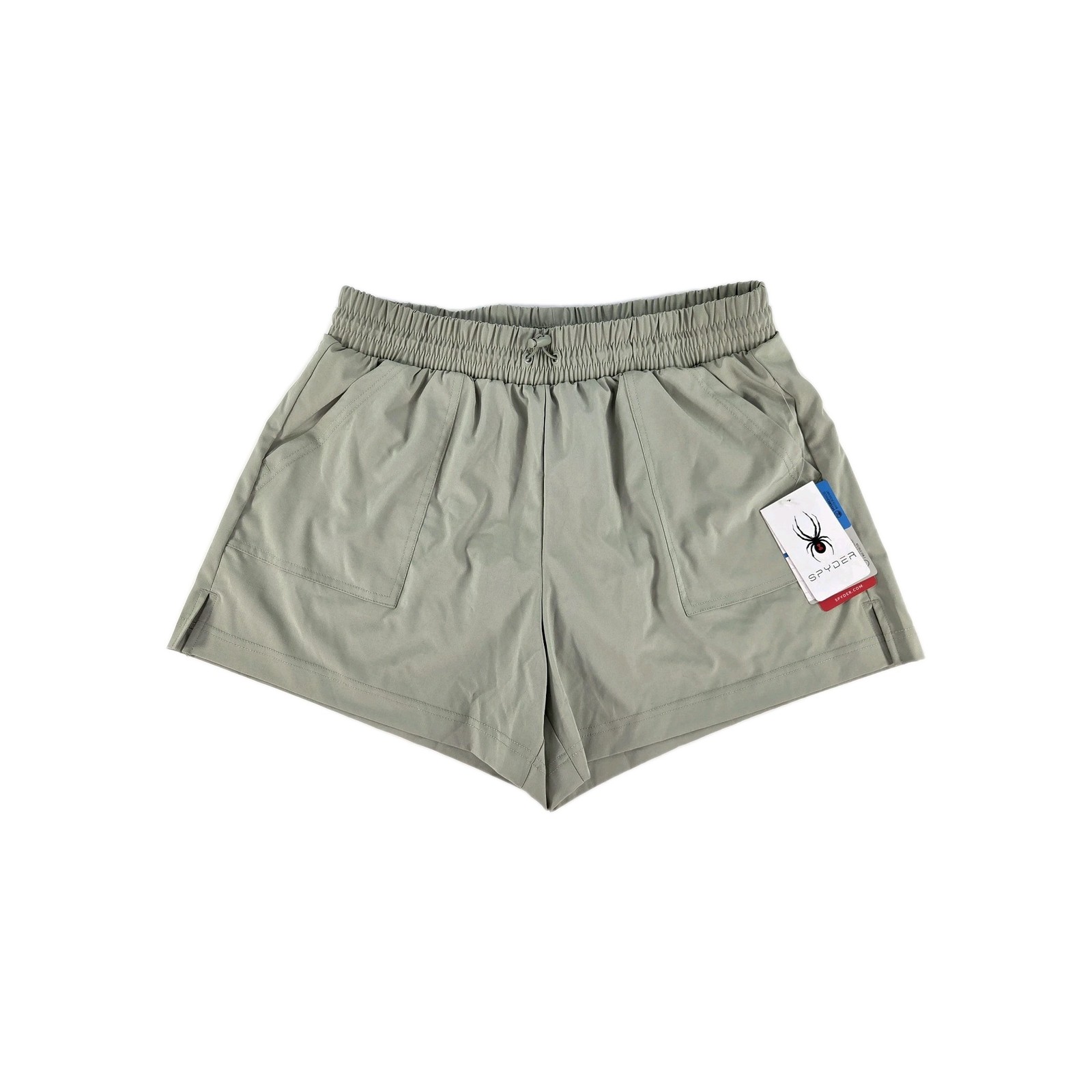 Spyder Women’s Performance Shorts SWB054 Sz L Light Olive Built-in Brief Running