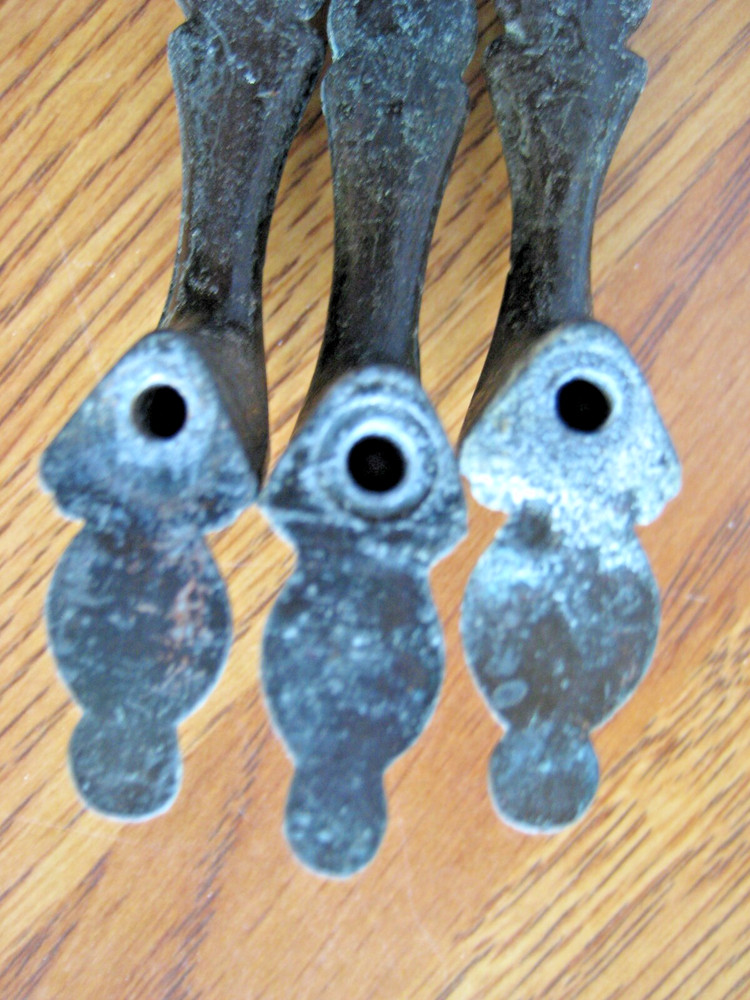 3 Vintage Ornate Dresser Pulls