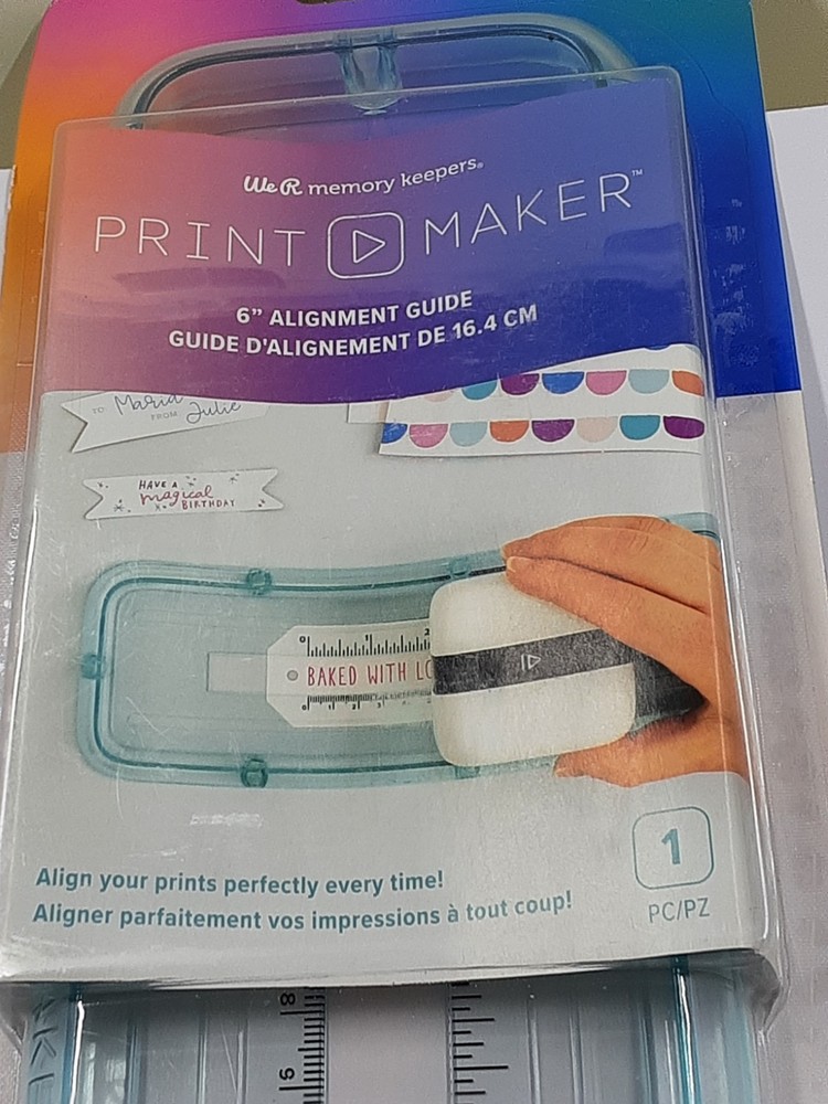 NEW We R Memory Keepers Print Maker 6 Inch Alignment Guide Plastic