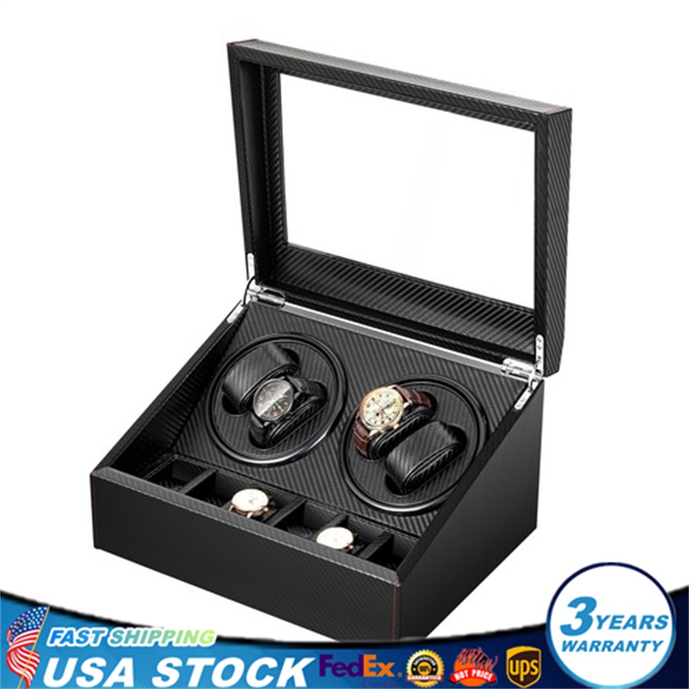 Automatic Rotation Watch Winder Box 4+6 Self Winding Display Box Storage Case