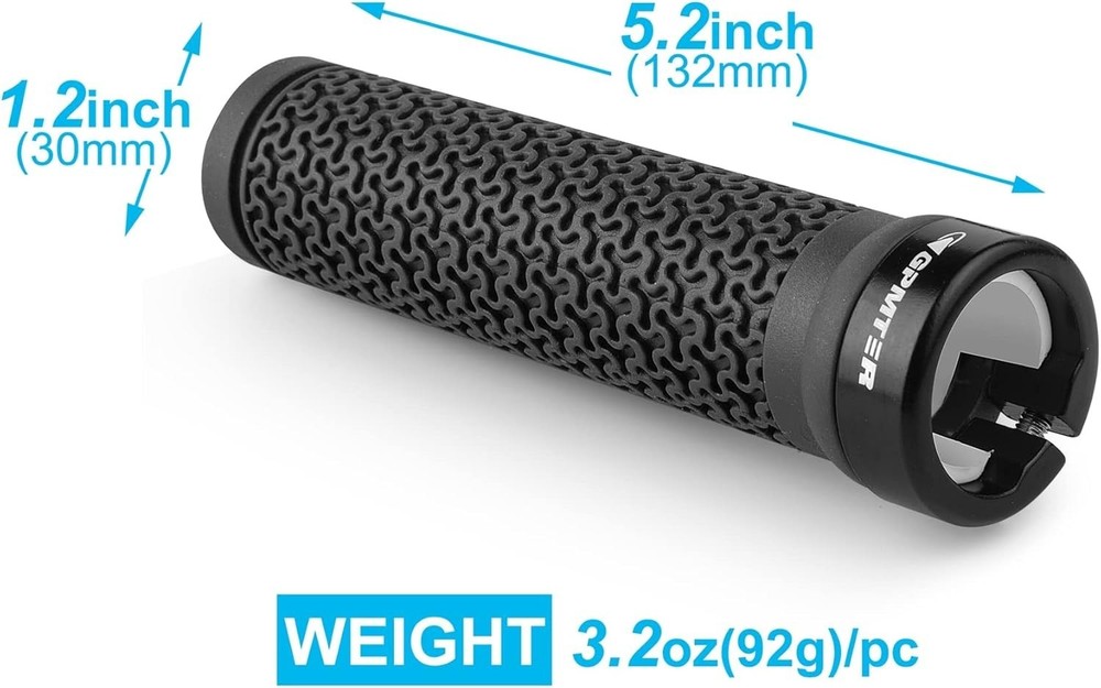 Durable Soft Rubber Handlebar Grips with Excellent Control - Fits Most Bikes