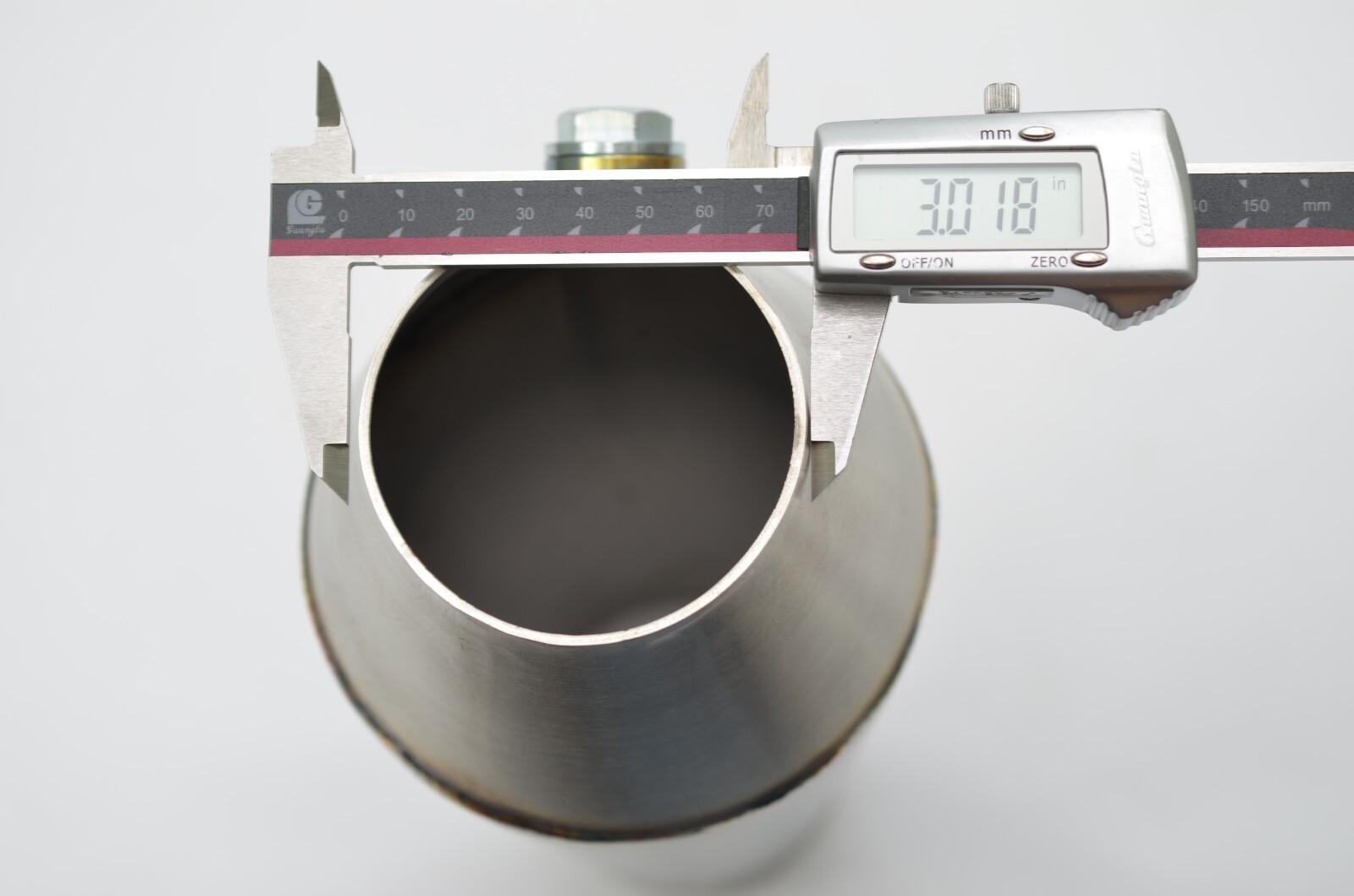 1320 Performance 3 inch megaphone Stainless Reverse Cone collector & o2 bung V1