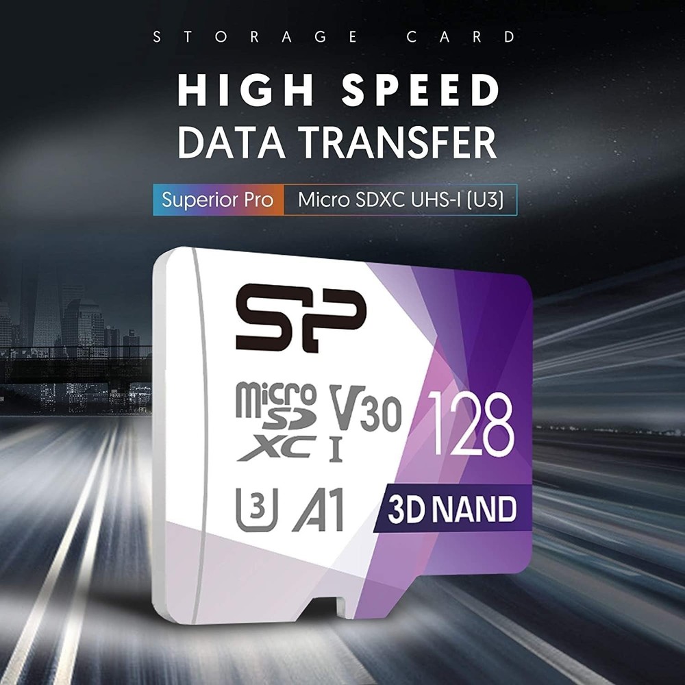 Versatile 128GB Micro SD Card U3 SDXC - Drop & Temperature Proof for All Devices