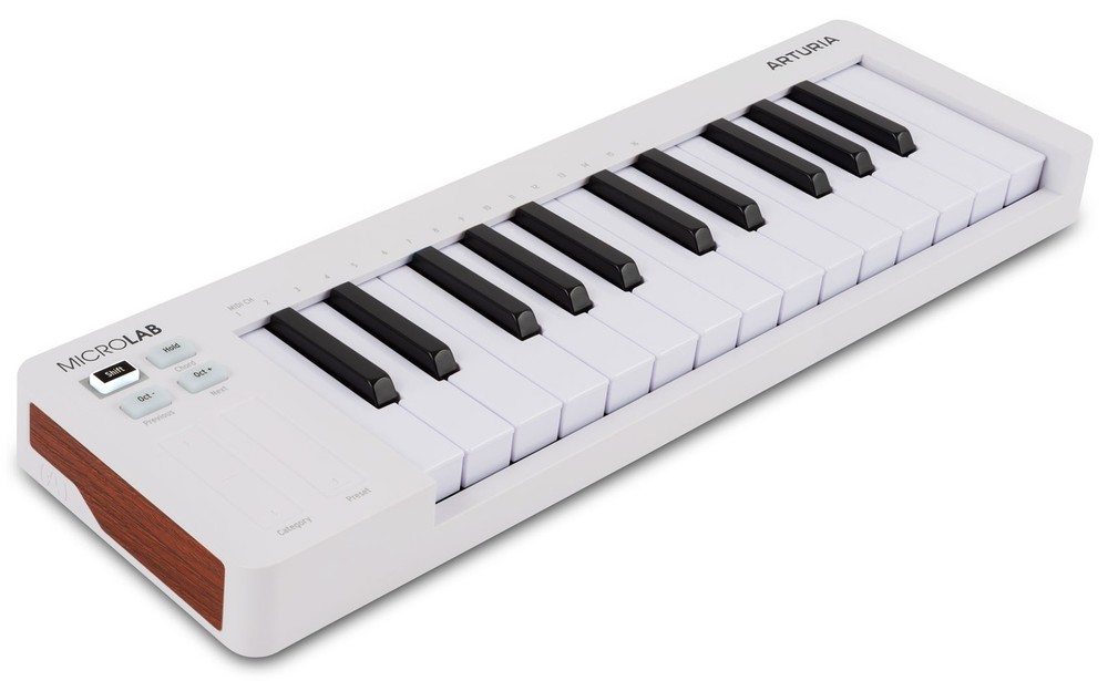 Arturia MICROLAB MK3 White 25-Key MIDI USB Keyboard Controller+Backpack