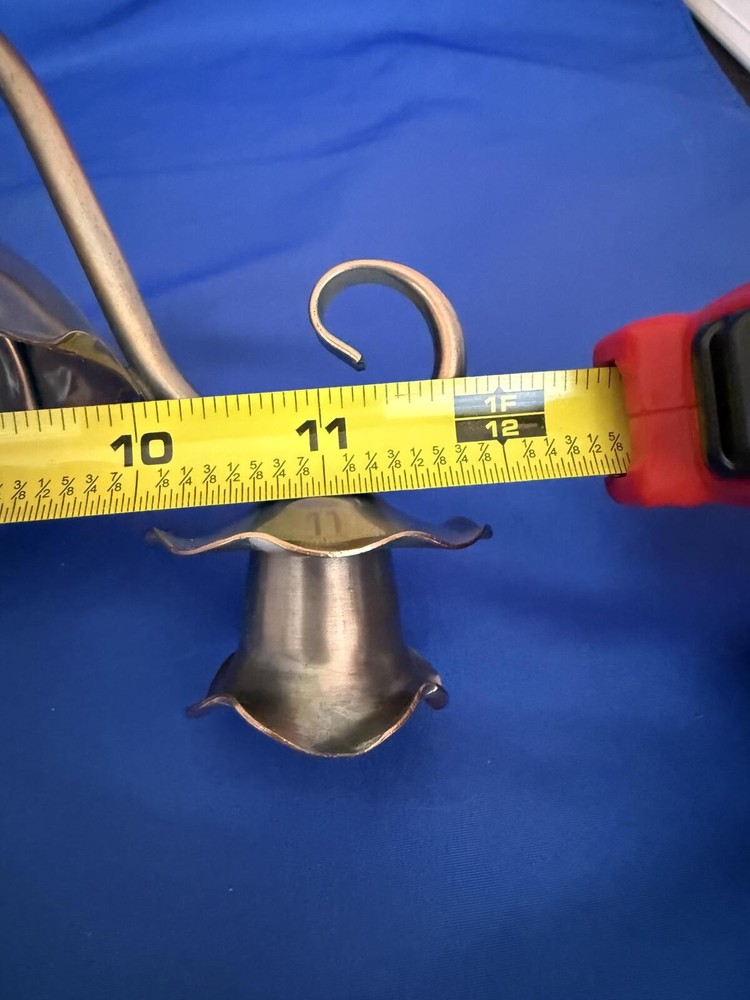 Gregorian Copper Console Bowl With Candle Holders