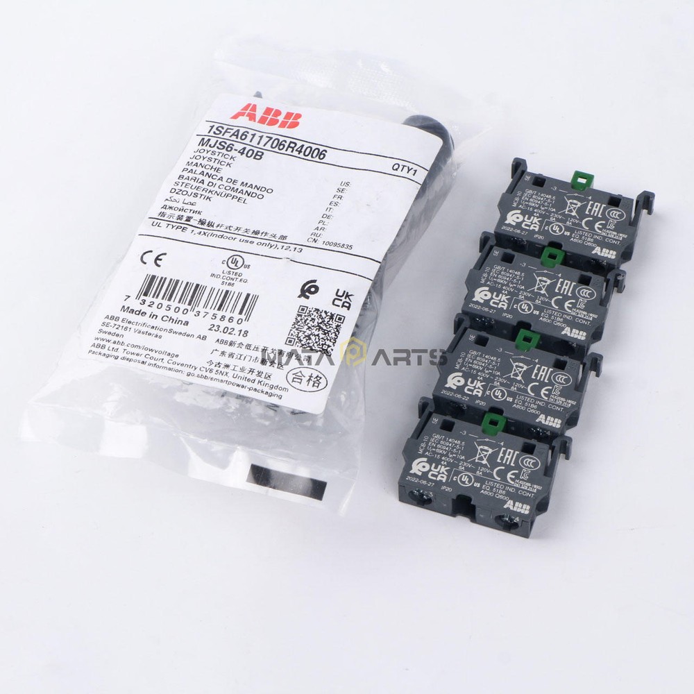 NEW ABB Control Joystick Switch MJS6-40B with 4 MCB-10 Contacts Reset Type
