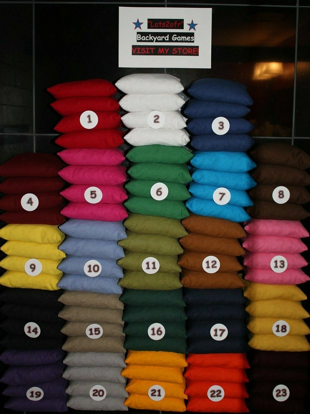 8 ALL WEATHER WATERPROOF CORNHOLE BAGS PICK YOUR 2 COLORS Resin Fill Top Quality