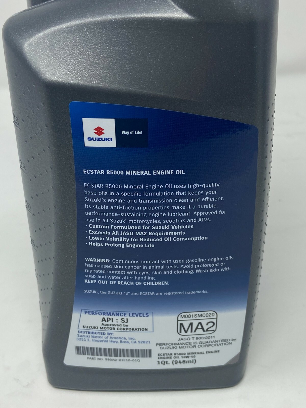 OEM 1999-2020 Suzuki GSX1300R Hayabusa 10w40 Oil Change Kit