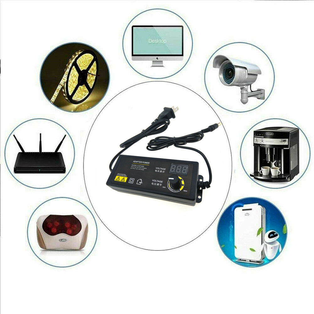 72W Power Supply DC 3V~24V Adjustable Variable Universal Switching AC/DC Adapter