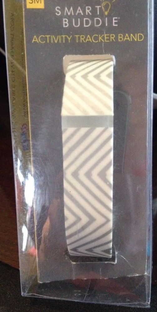 Smart Buddie Activity Tracker Replacement Band FitBit Flex - Silver/White Small