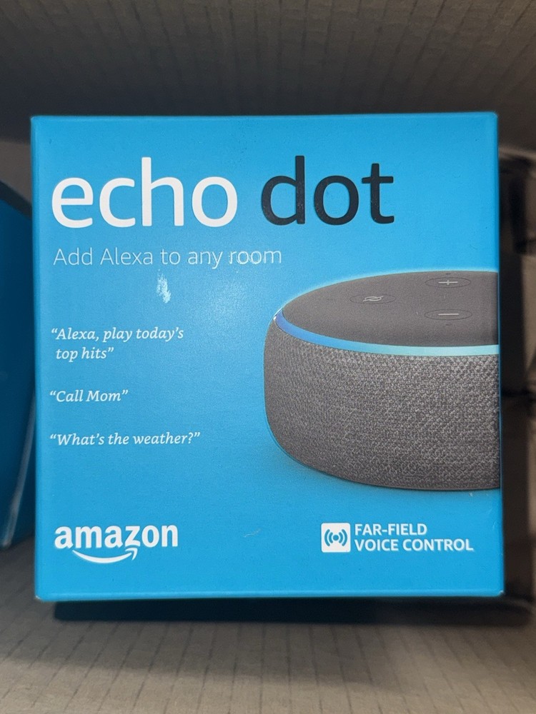 Echo Dot (3rd Gen) - Smart speaker with Alexa – Charcoal - Amazon Echo New