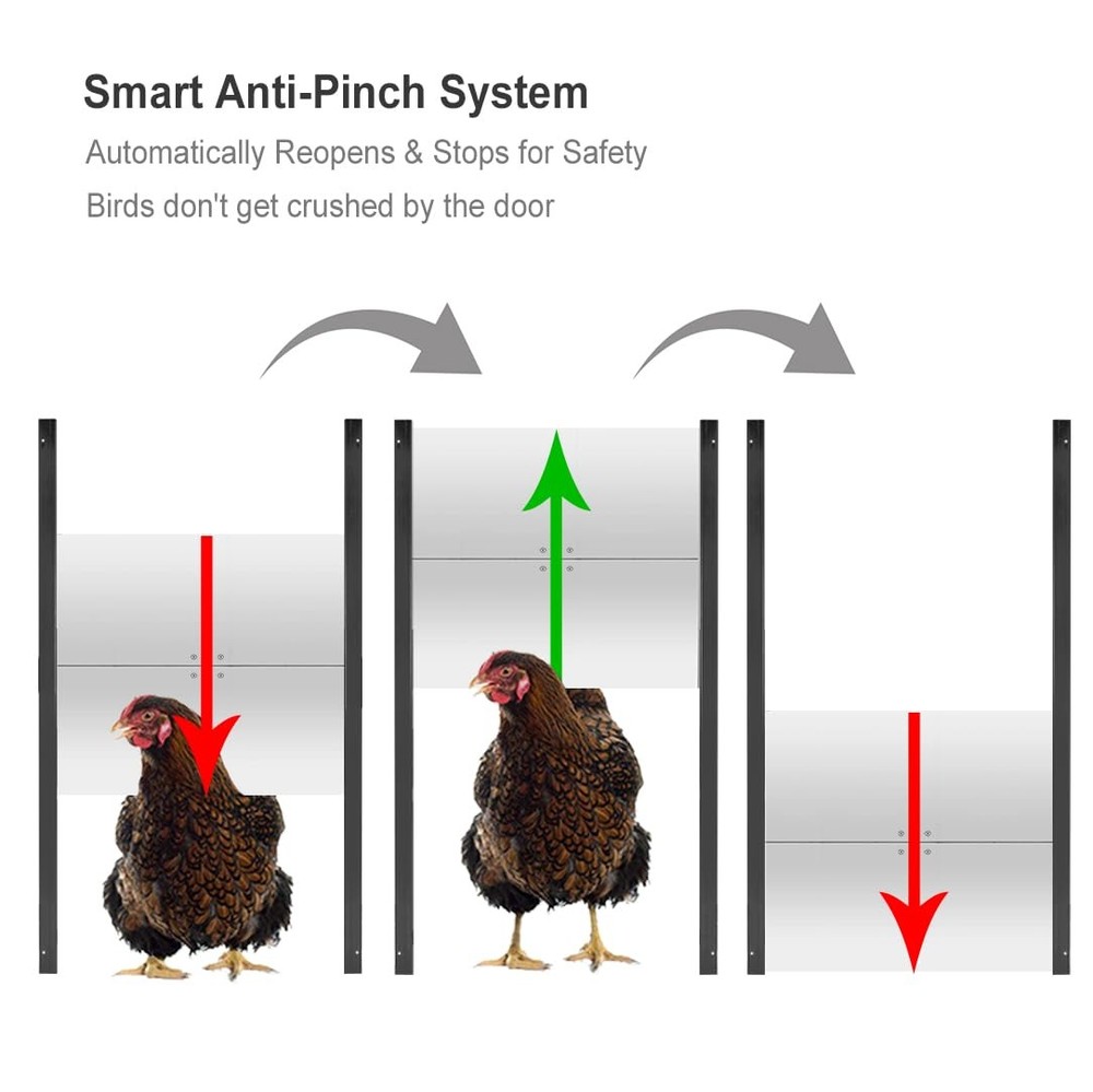 JVR Automatic Chicken Coop Door Opener with Timer, Small, Timer Version