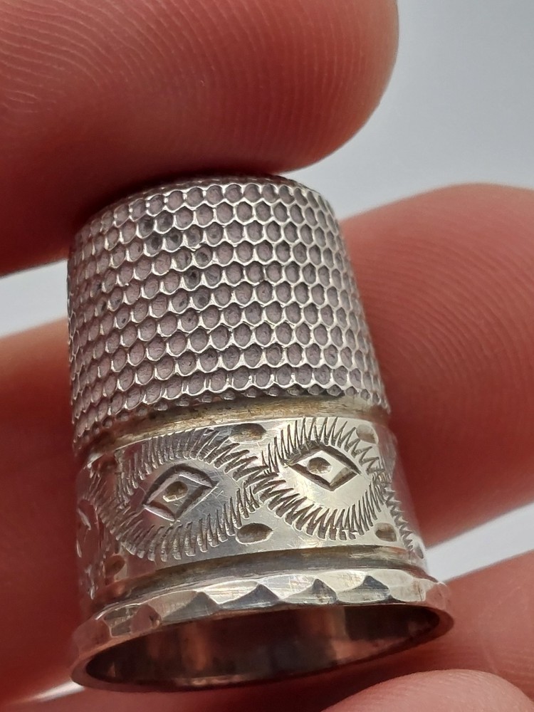 vintage Birmingham sterling silver thimble