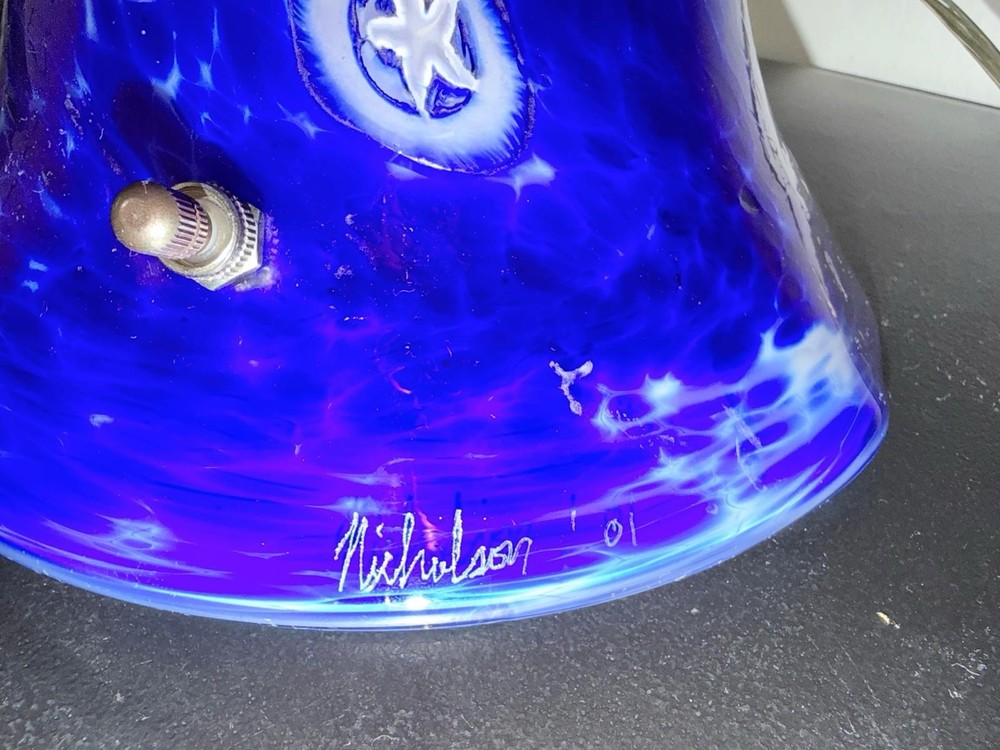 Nicholson table lamp blown glass