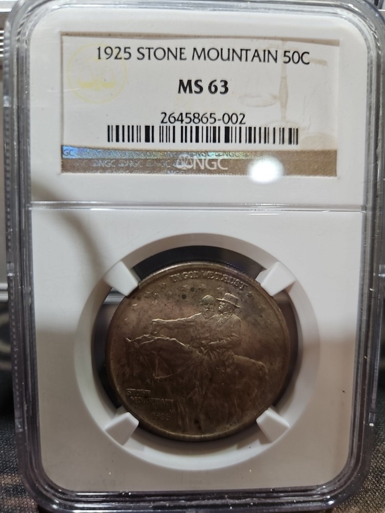1925 Stone Mountain Half Dollar NGC MS63 Beautiful!