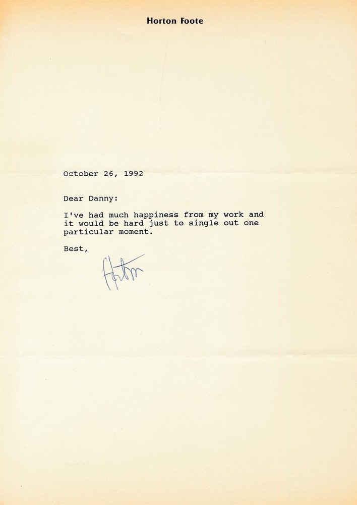 Horton Foote- TSL (Playwright)