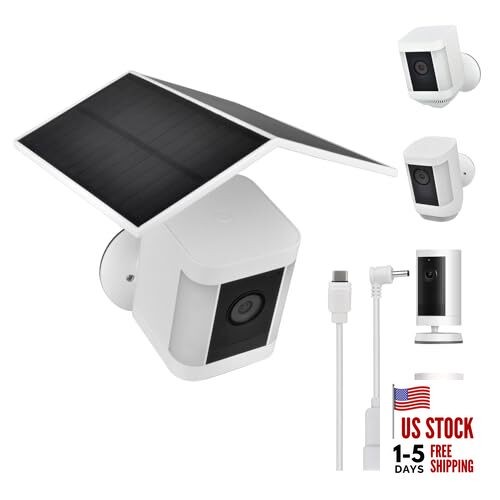 Solar Panel for Ring Camera Spotlight Cam Plus/Pro(Battery) & Stick Up Cam/Pro