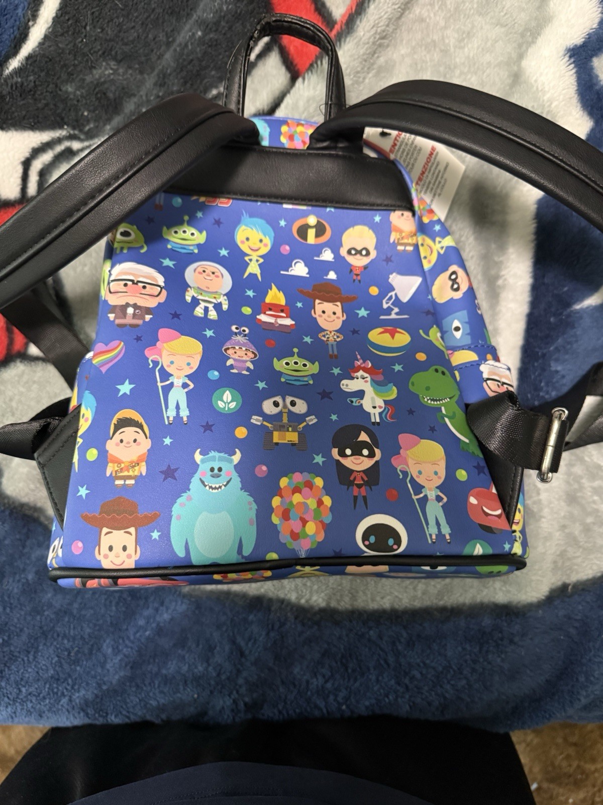 Loungefly Disney Pixar Mini Backpack Blue Toy Story Monsters Inc Incredibles