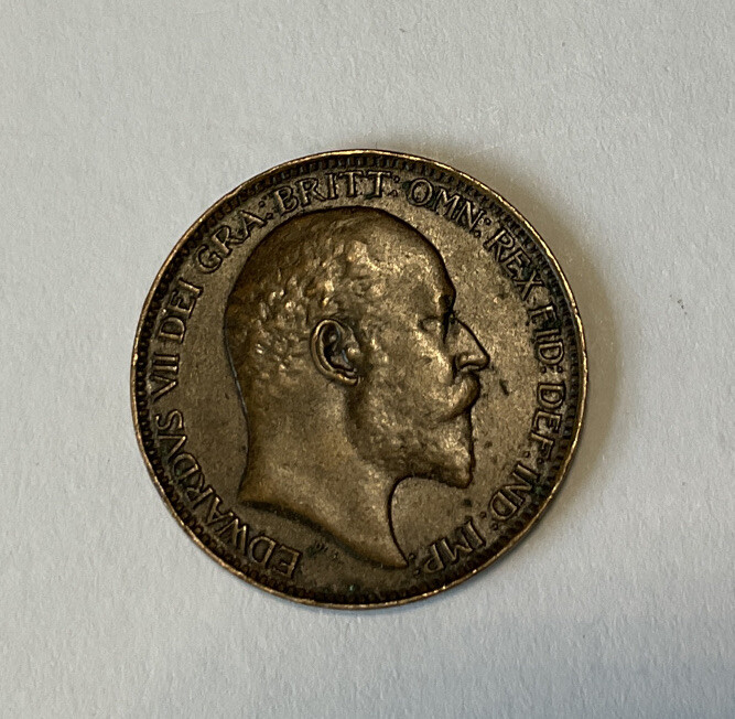 1908 Great Britain Farthing Nice XF KM 792
