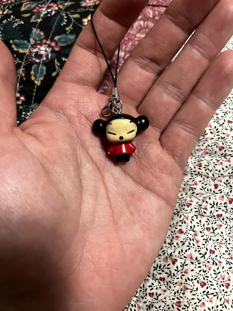 Vintage Pucca Mini Figure Phone Charm Mini Figure