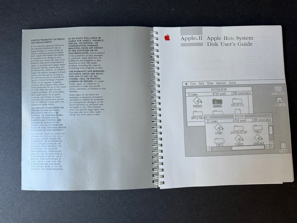 Apple II Apple IIGS System Disk User's Guide Macintosh