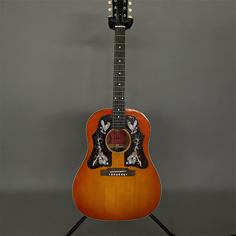 Custom J45 Electric Acoustic Guitar Solid Spruce Top Bone Nut with EQ Fast Ship