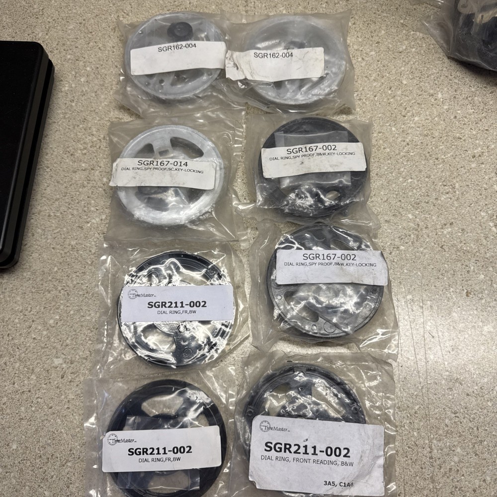 Sargent Greenleaf Dial Ring Lot of 8