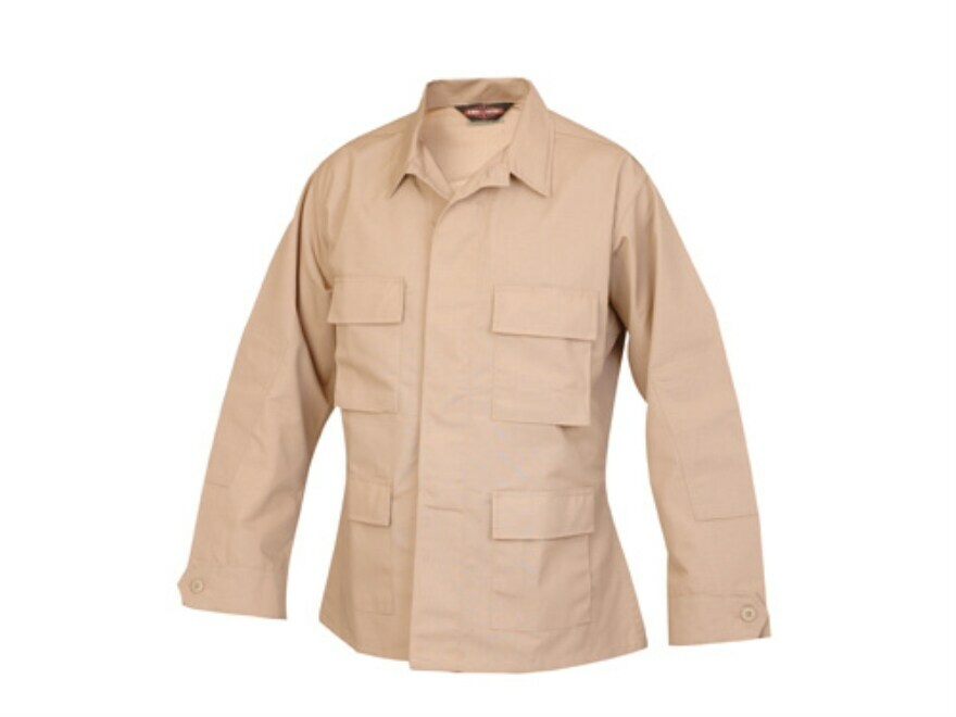 Atlanco TRUSPEC BDU Jacket, 1550003, Rip-Stop, 100% Cotton, Khaki, Small Regular