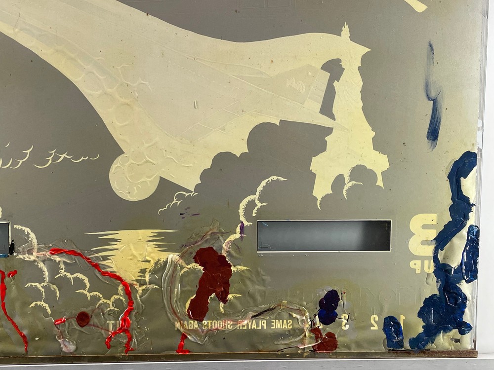 Bally Supersonic Pinball Machine Game Backglass ORIGINAL