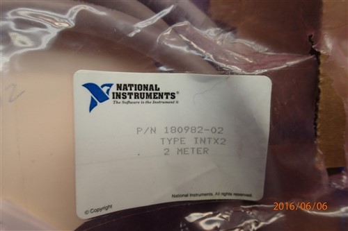 NATIONAL INSTRUMENTS P/N 180982-02 TYPE INTX2 2 METER CABLE