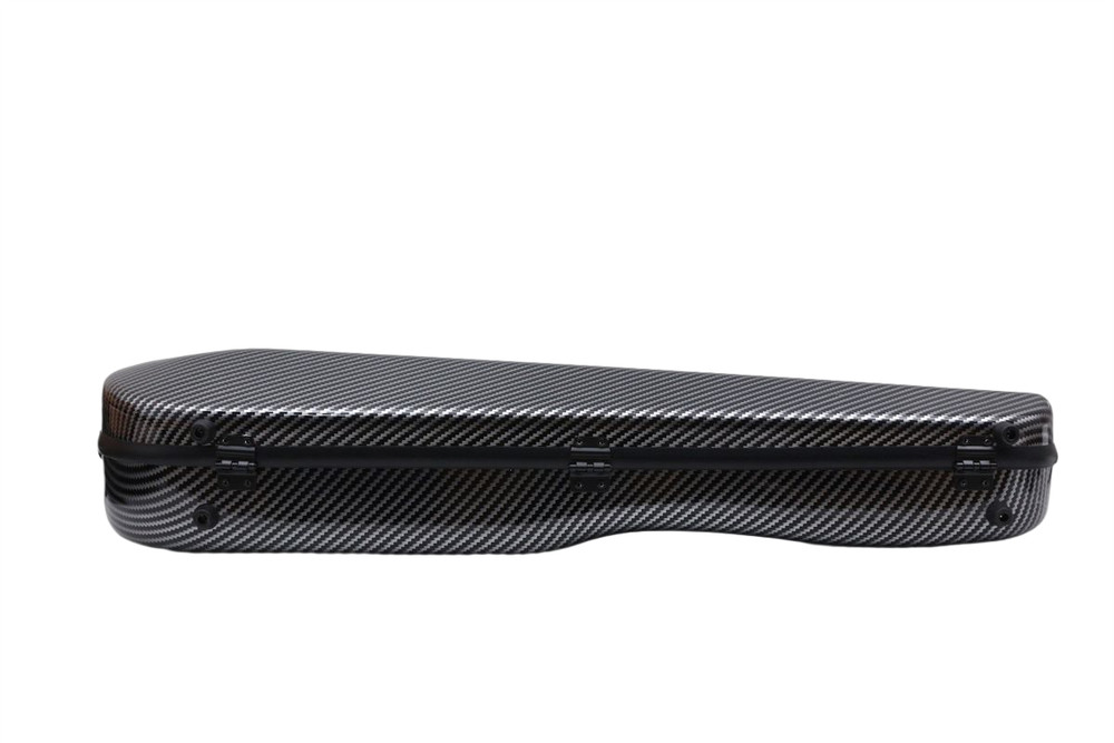 4/4 full size Durable Fiberglass Triangular Violin Case with Hygrometer,Black1
